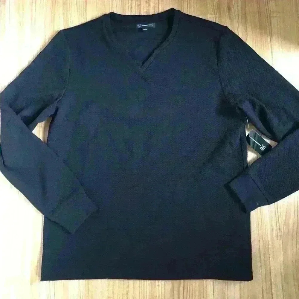 Men’s Crew neck Pull over black Sweater NWT Sz L